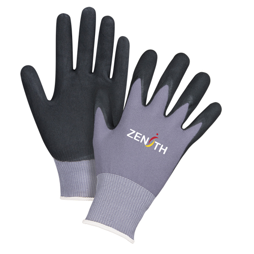 ZX-1 Premium Touchscreen Compatible Gloves, 8/Medium, Nitrile/Foam Nitrile Coating, 15 Gauge, Nylon Shell