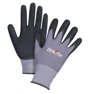 ZX-1 Premium Touchscreen Compatible Gloves, 10/X-Large, Nitrile/Foam Nitrile Coating, 15 Gauge, Nylon Shell