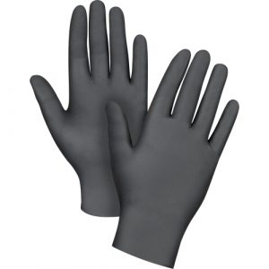 Vending Pack Disposable Gloves, X-Large, Nitrile, 5-mil, Powder-Free, Black