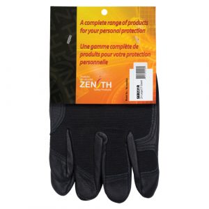 ZM300 Mechanic's Gloves, Grain Leather Palm, Size Large