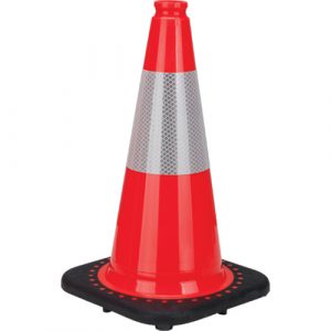 Premium Traffic Cone, 18", Orange, 6" Reflective Collar(s)