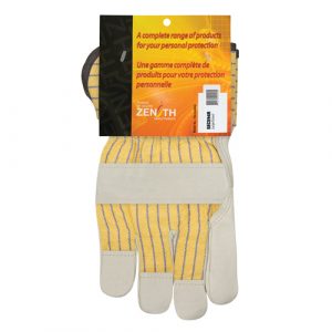 Patch Palm Fitters Gloves, Large, Grain Cowhide Palm, Cotton Inner Lining