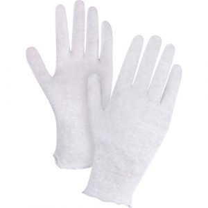 Lightweight Inspection Gloves, Poly/Cotton, Unhemmed Cuff, Men's