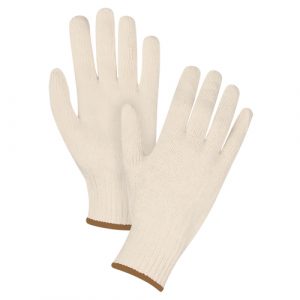Standard-Duty String Knit Gloves, Poly/Cotton, 7 Gauge, Large