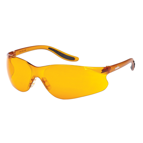 Z500 Series Safety Glasses, Orange Lens, Anti-Scratch, ANSI Z87+/CSA Z94.3