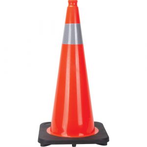 Traffic Cone, 28", Orange, 4" Reflective Collar(s)
