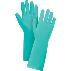 Diamond-Grip Chemical-Resistant Gloves, Size 10, 13" L, Nitrile, 22-mil