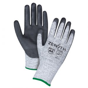 Seamless Stretch Cut-Resistant Gloves, Size Medium/8, 13 Gauge, Polyurethane Coated, HPPE Shell, ANSI/ISEA 105 Level 4/EN 388 Level 5