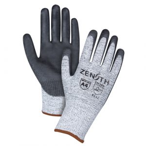 Seamless Stretch Cut-Resistant Gloves, Size Large/9, 13 Gauge, Polyurethane Coated, HPPE Shell, ANSI/ISEA 105 Level 4/EN 388 Level 5