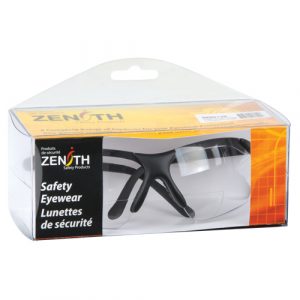 Z1800 Series Reader's Safety Glasses, Anti-Scratch, Clear, 1.0 Diopter