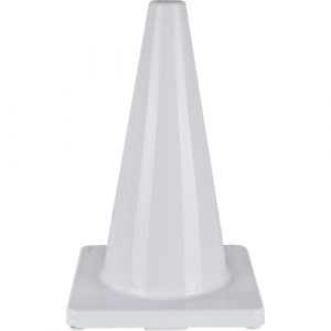 Coloured Traffic Cone, 18", White