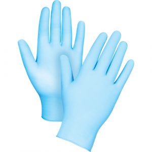 Tactile Medical-Grade Disposable Gloves, Large, Nitrile/Vinyl, 4.5-mil, Powder-Free, Blue, Class 2