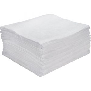 Meltblown Sorbent Pads, Oil Only, 15" x 18", 15 gal. Absorbancy