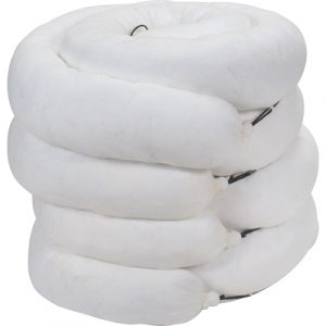 Sorbent Boom, Oil Only, 10' L x 8" W, 40 gal. Absorbancy, 4 /Pack