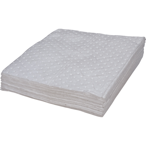 Bonded Sorbent Pad, Oil Only, 15" x 17", 8 gal. Absorbancy