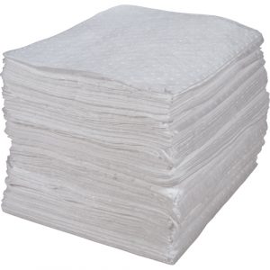 Bonded Sorbent Pad, Oil Only, 15" x 17", 30 gal. Absorbancy