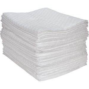Fine Fibre Sorbent Pads, Oil Only, 15" x 17", 30 gal. Absorbancy