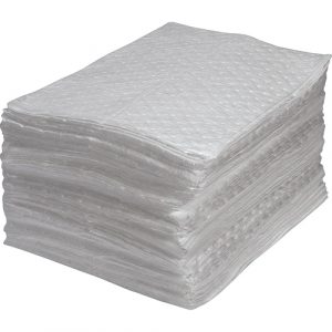 Fine Fibre Sorbent Pads, Oil Only, 15" x 17", 25 gal. Absorbancy