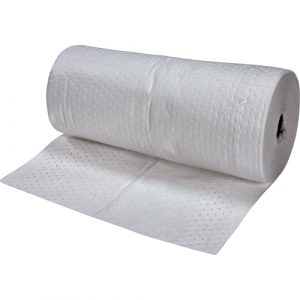Fine Fibre Sorbent Pads, Mediumweight, 150' L x 30" W, 40 gal. Absorbancy