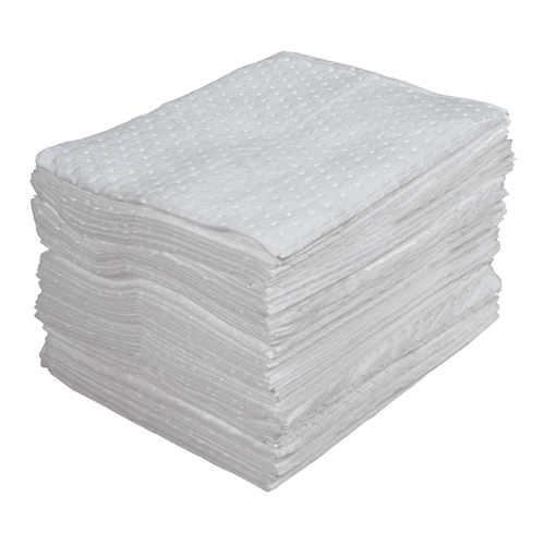 Laminated (SMS) Sorbent Pads, Oil Only, 15" x 17", 25 gal. Absorbancy