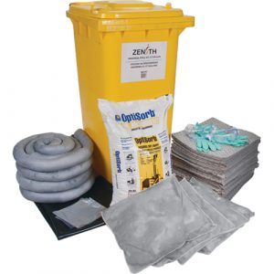 Spill Kit, Universal, Bin, 63 US gal. Absorbancy