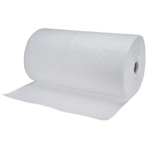 Industrial-Grade Fine Fibre Sorbent Rolls, Mediumweight, 150' L x 30" W, 50 gal. Absorbancy