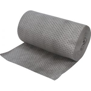 Industrial-Grade Fine Fibre Sorbent Rolls, Mediumweight, 150' L x 30" W, 50 gal. Absorbancy