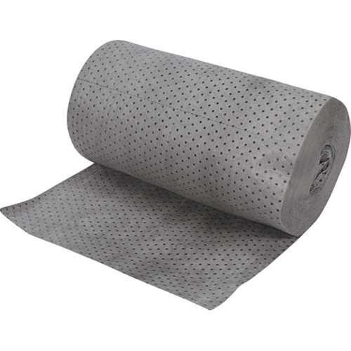 Industrial-Grade Fine Fibre Sorbent Rolls, Heavyweight, 150' L x 30" W, 70 gal. Absorbancy