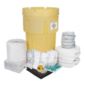 Spill Kit, Oil Only, Overpack/Salvage Drum, 95 US gal. Absorbancy