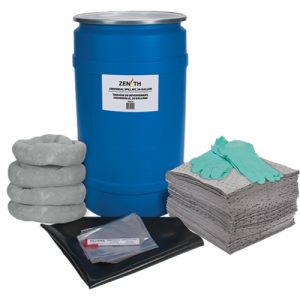 Shop Spill Kit, Universal, Drum, 30 US gal. Absorbancy