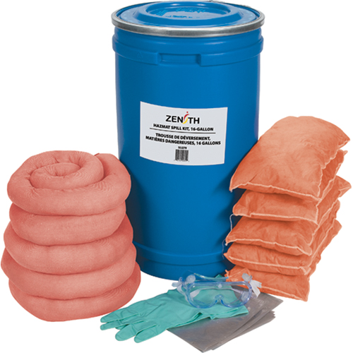 Spill Kit, Hazmat, Pail, 16 US gal. Absorbancy