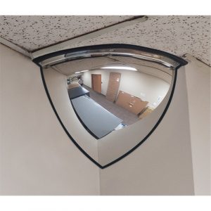 90° Dome Mirror, Quarter Dome, Open Top, 24" Diameter