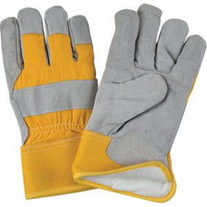 Premium Winter-Lined Fitters Gloves, Medium, Split Cowhide Palm, Thermal Inner Lining