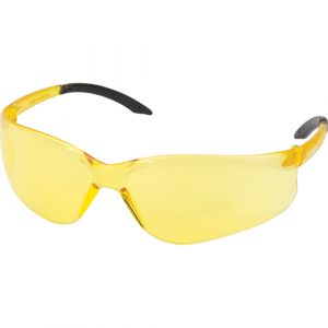 Z2400 Series Safety Glasses, Amber Lens, Anti-Scratch, ANSI Z87+/CSA Z94.3
