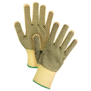 Double-Sided Dotted Seamless String Knit Gloves, Size Medium/8, 7 Gauge, PVC Coated, Kevlar<sup>®</sup> Shell, ASTM ANSI Level A2/EN 388 Level 3