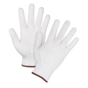 Seamless String Knit Gloves, Polyester, 15 Gauge, Men's
