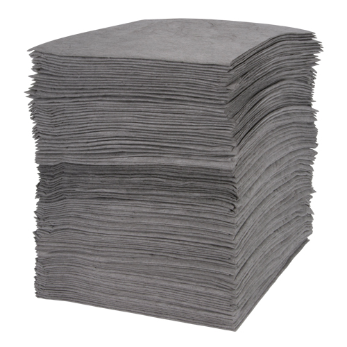 Meltblown Sorbent Pads, Universal, 15" x 18", 30 gal. Absorbancy