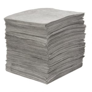 Meltblown Sorbent Pads, Universal, 15" x 18", 25 gal. Absorbancy