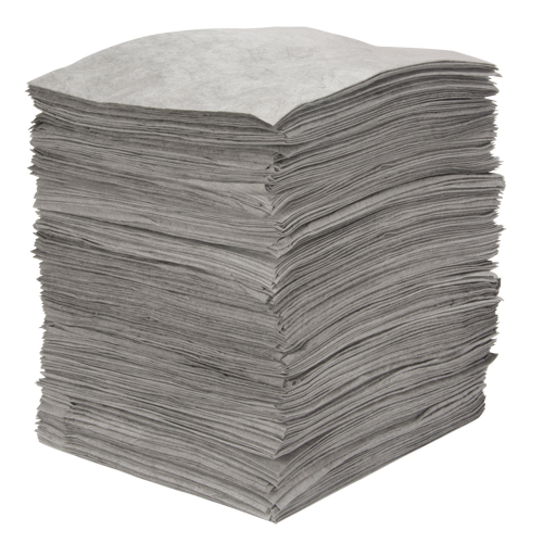 Meltblown Sorbent Pads, Universal, 15" x 18", 30 gal. Absorbancy