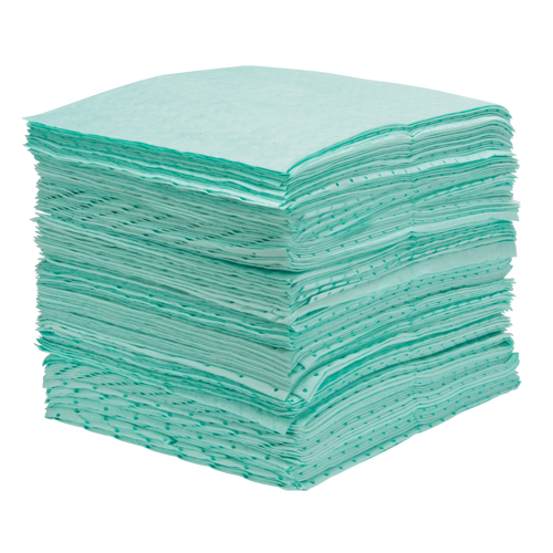 Bonded Sorbent Pads, Hazmat, 15" x 18", 30 gal. Absorbancy