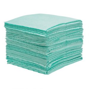Bonded Sorbent Pads, Hazmat, 15" x 18", 25 gal. Absorbancy
