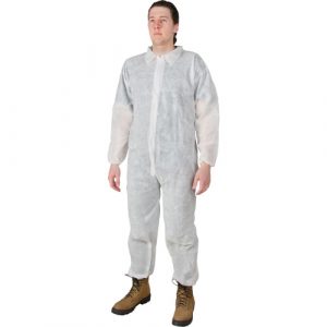 Coveralls, 5X-Large, White, Polypropylene