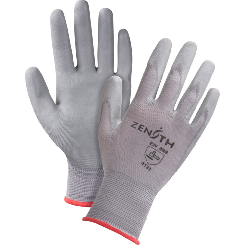 DMF-Free Coated Gloves, 8/Medium, Polyurethane Coating, 15 Gauge, Nylon Shell