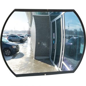 Roundtangular Convex Mirror with Bracket, 24" H x 36" W, Indoor/Outdoor
