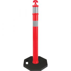 High-Visibility Delineator Post, 42" H, Orange