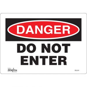"Do Not Enter" Sign, 7" x 10", Vinyl, English
