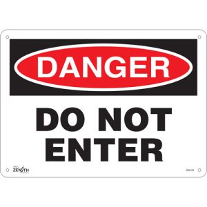 "Do Not Enter" Sign, 10" x 14", Plastic, English