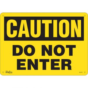 "Do Not Enter" Sign, 10" x 14", Aluminum, English
