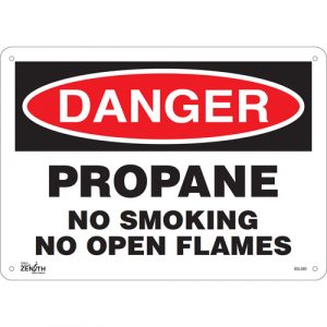 "No Smoking" Sign, 10" x 14", Aluminum, English