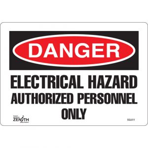 "Authorized Personnel Only" Sign, 7" x 10", Vinyl, English